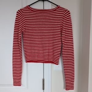 Amuse Society Cropped Stripe Sweater *NWT*